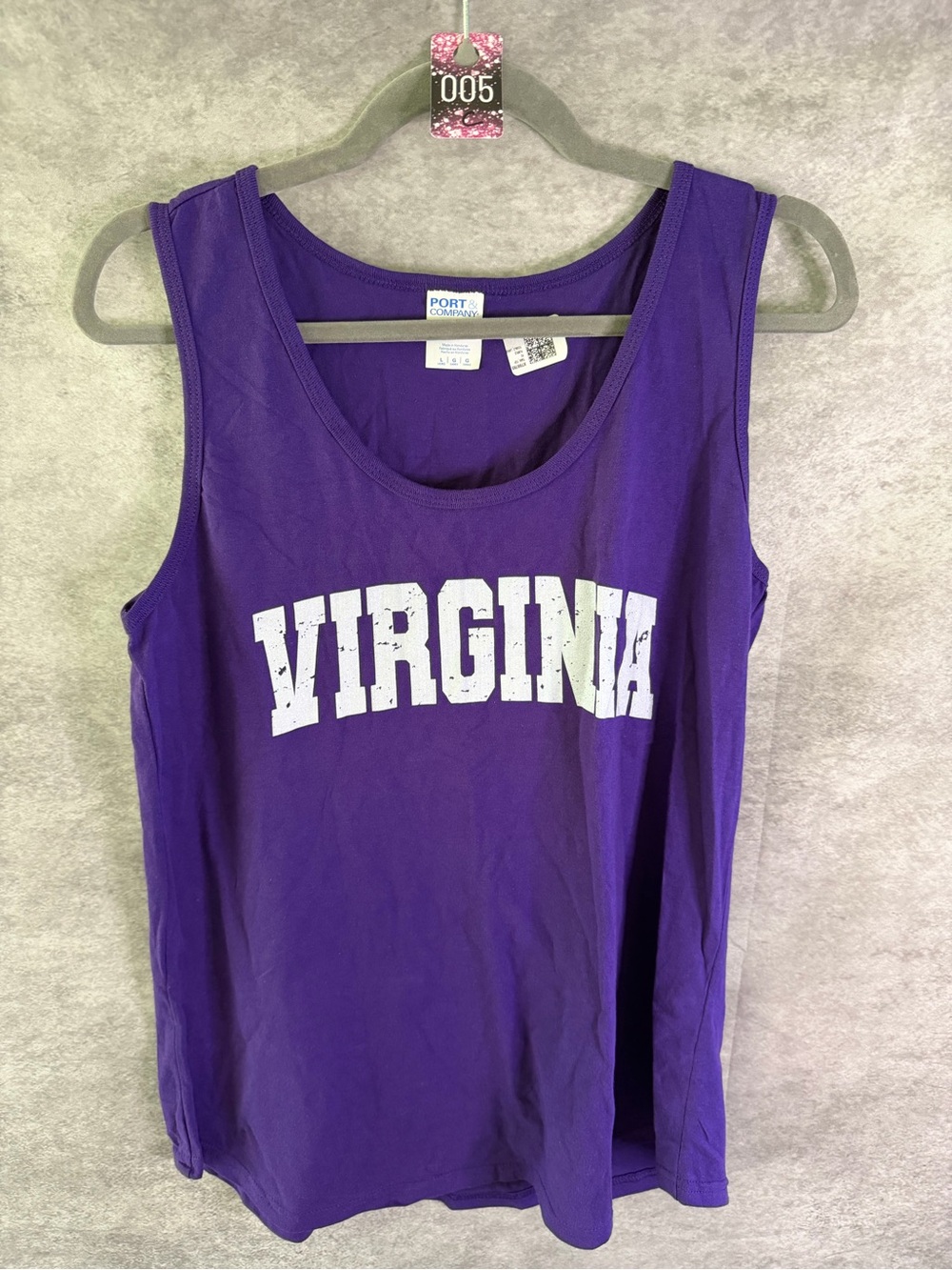 Port Authority Purple 'Virginia' Graphic Tank Top